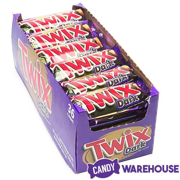 Twix Dark Chocolate Candy Bars: 36-Piece Box