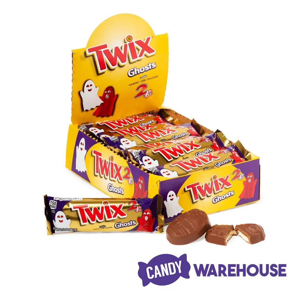 Twix Ghosts Halloween Candy Bars: 24-Piece Box