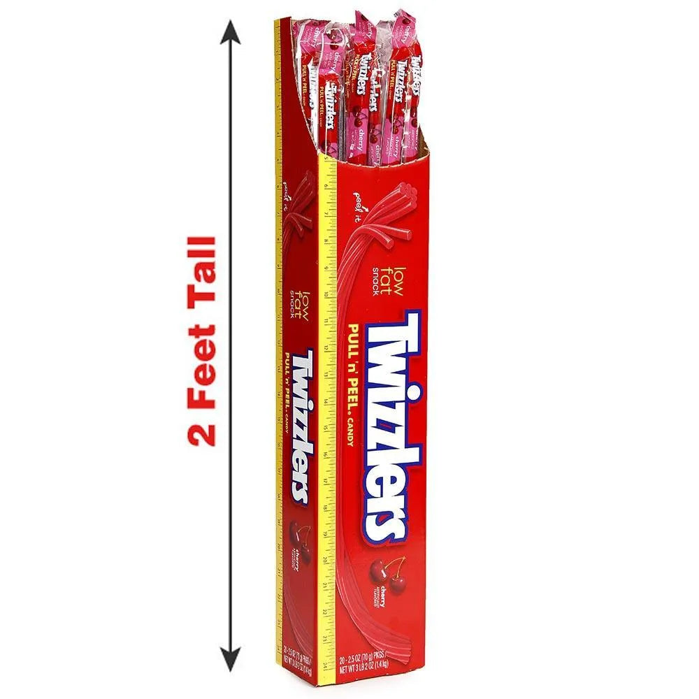 Twizzlers 2-Foot Cherry Pull-n-Peel Licorice Twists: 20-Piece Box