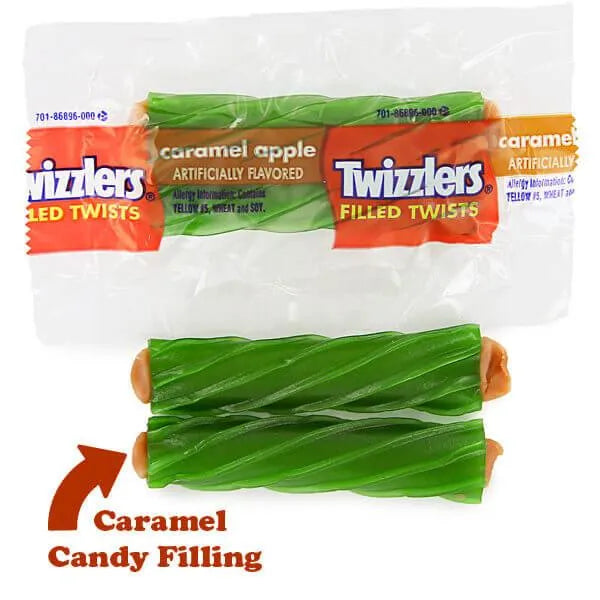 Twizzlers Caramel Apple Filled Licorice Twists: 20-Piece Bag