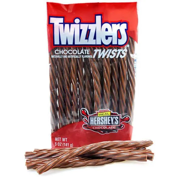 Twizzlers Chocolate Licorice Twists: 3.75LB Case