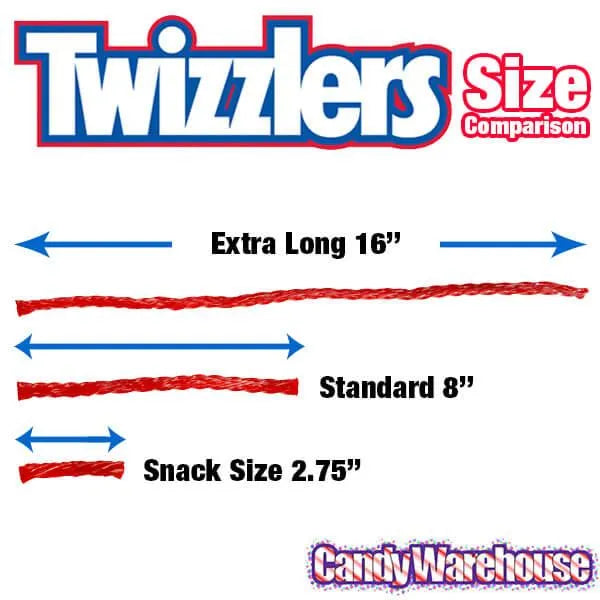 Twizzlers Extra Long Strawberry Licorice Twists Bulk Packs: 18-Piece Case