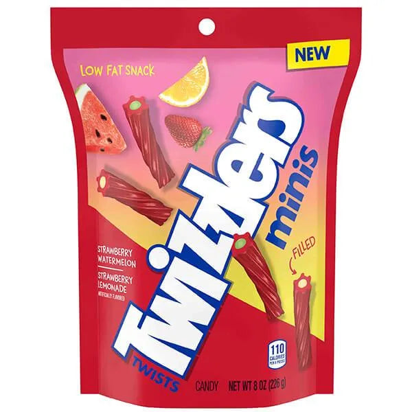 Twizzlers Minis Filled Licorice Twists Candy: 8-Ounce Bag