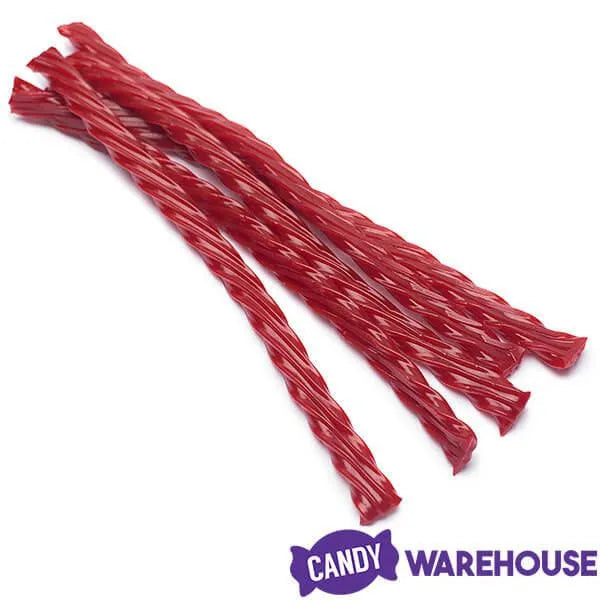 Twizzlers Strawberry Licorice Twists - Unwrapped: 5LB Tub