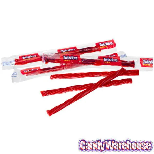 Twizzlers Strawberry Licorice Twists - Wrapped: 180-Piece Tub