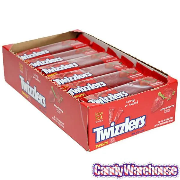 Twizzlers Strawberry Twists Candy Packs: 18-Piece Box