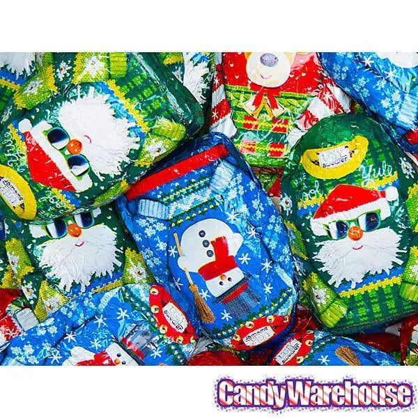 Ugly Sweater Foiled Chocolate Double Crisp Candy: 4LB Bag