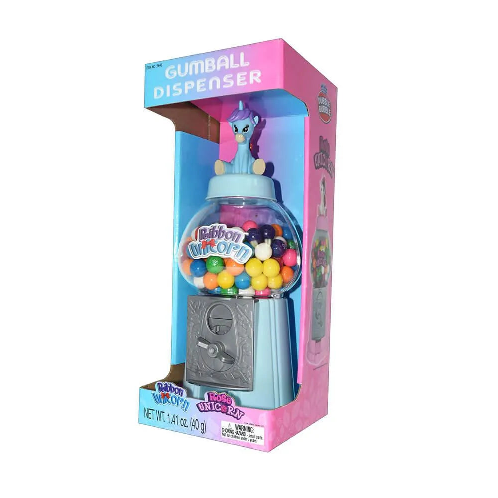 Unicorn Classic Blue Gumball Machine with Gumballs