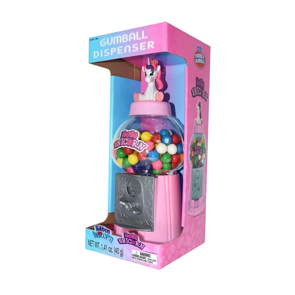 Unicorn Classic Pink Gumball Machine with Gumballs