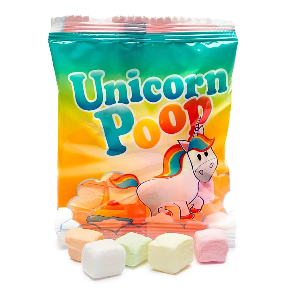 Unicorn Poop Candy Marshmallow Packs: 55-Piece Bag