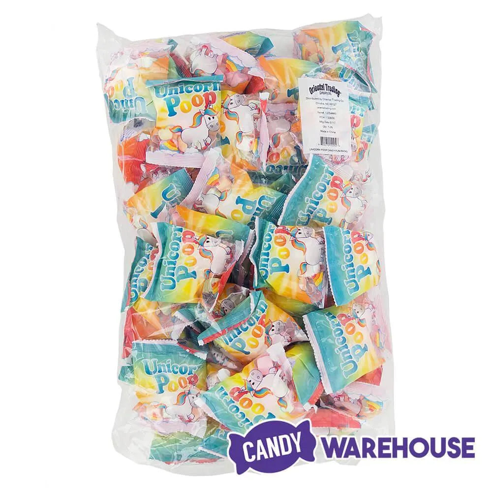 Unicorn Poop Candy Marshmallow Packs: 55-Piece Bag