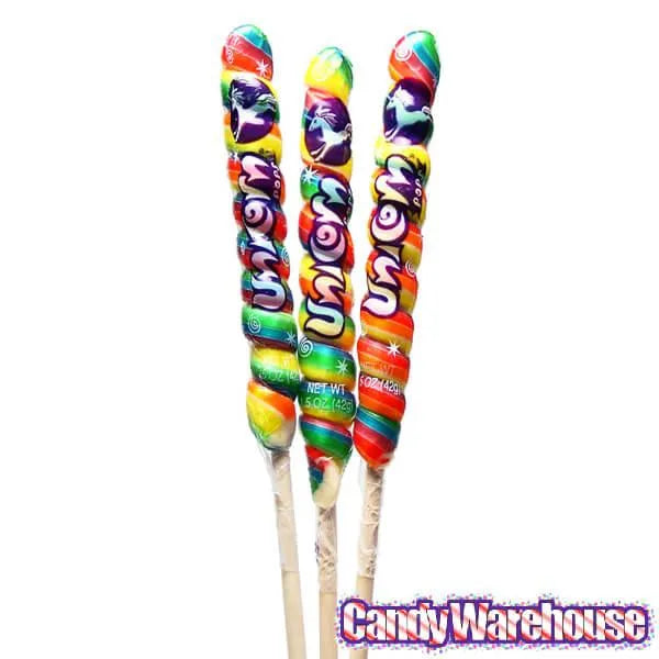 Unicorn Pops 1.5-Ounce Twist Suckers - Rainbow: 72-Piece Case