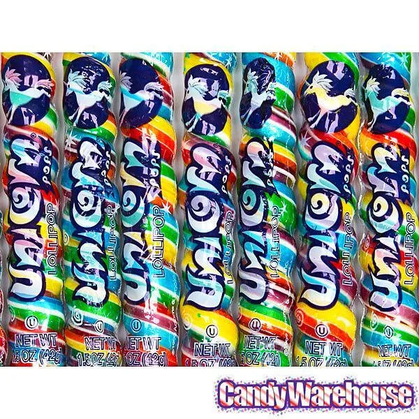 Unicorn Pops 1.5-Ounce Twist Suckers - Rainbow: 72-Piece Case