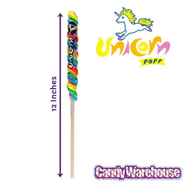 Unicorn Pops 1.5-Ounce Twist Suckers - Rainbow: 72-Piece Case