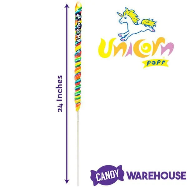 Unicorn Pops 4.5-Ounce Twist Suckers - Rainbow: 10-Piece Case