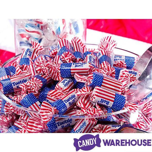 USA Flag Tootsie Roll Midgees: 40-Piece Bag