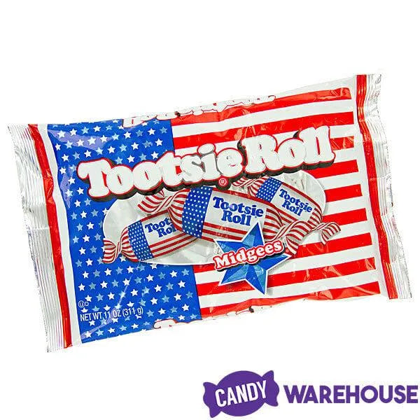 USA Flag Tootsie Roll Midgees: 40-Piece Bag