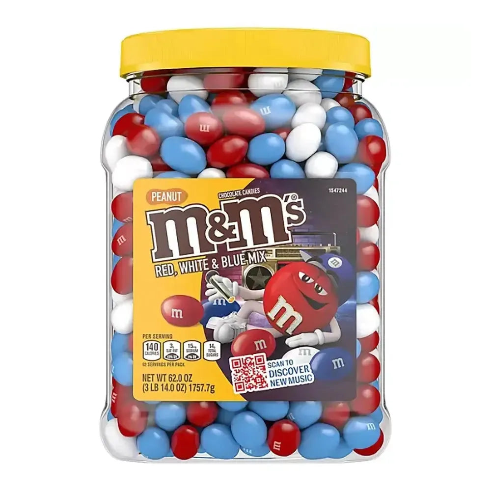 USA Peanut M&M's Candy: 62-Ounce Jar