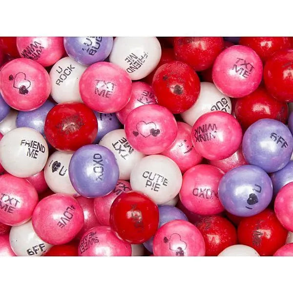 Valentine Conversation 1/2-Inch Gumballs: 2LB Bag