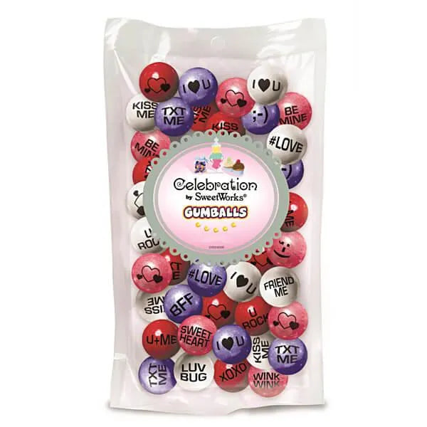 Valentine Conversation 1/2-Inch Gumballs: 2LB Bag