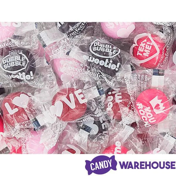 Valentine Conversation Gumballs Dubble Bubble Bubblegum: 50-Piece Bag