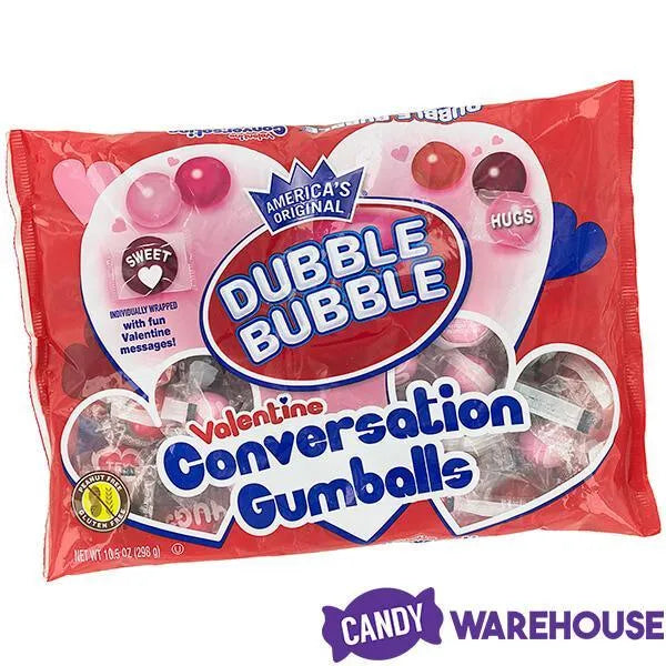 Valentine Conversation Gumballs Dubble Bubble Bubblegum: 50-Piece Bag