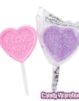 Valentine Conversation Heart Lollipops: 46-Piece Box