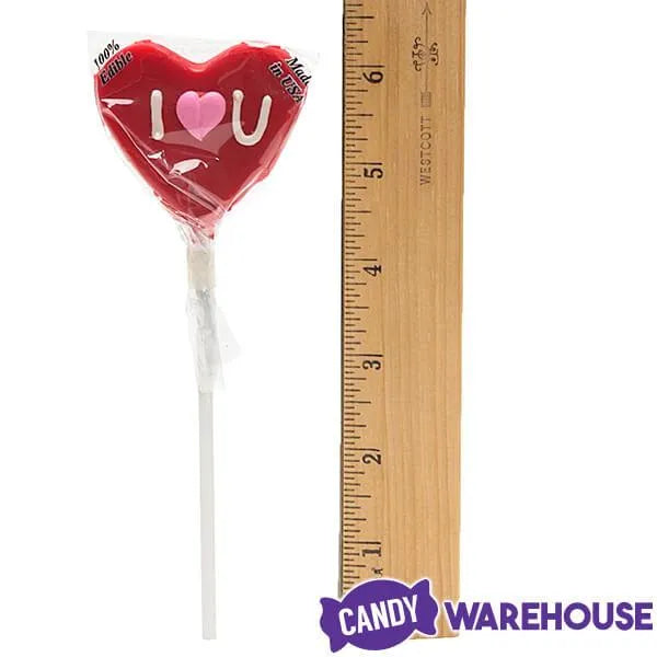 Valentine Hard Candy Lollipops: 18-Piece Box