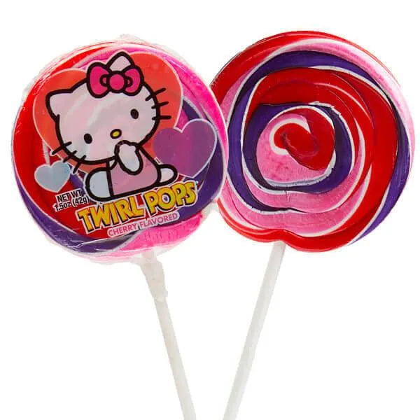 Valentine Hello Kitty Swirl 1.5-Ounce Twirl Pops: 24-Piece Display