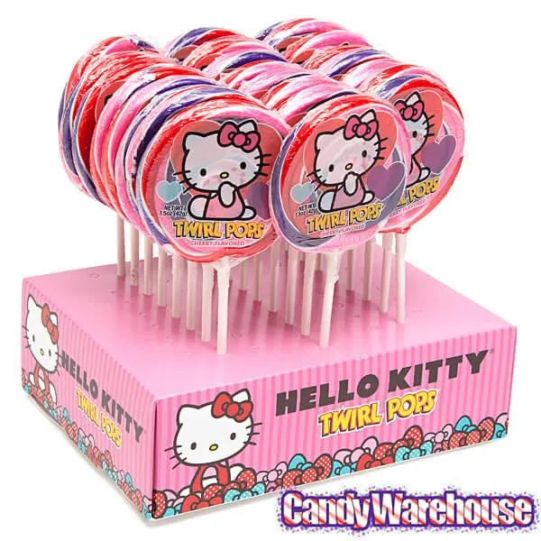 Valentine Hello Kitty Swirl 1.5-Ounce Twirl Pops: 24-Piece Display