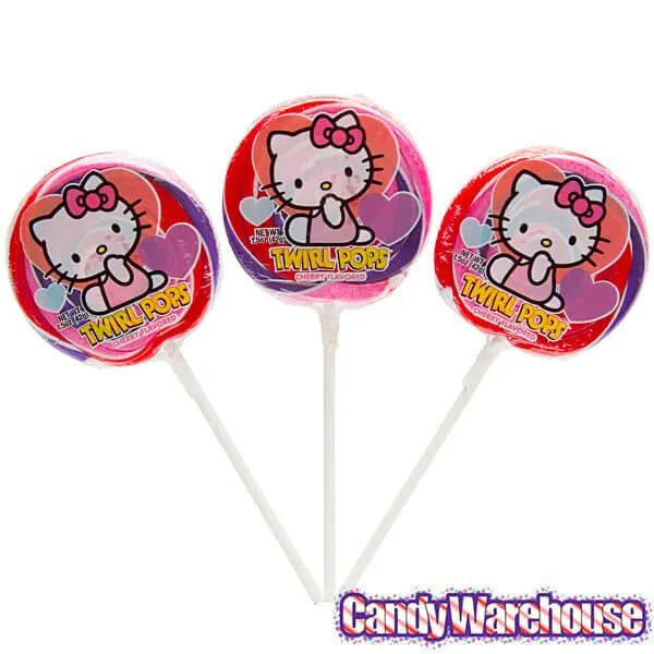 Valentine Hello Kitty Swirl 1.5-Ounce Twirl Pops: 24-Piece Display