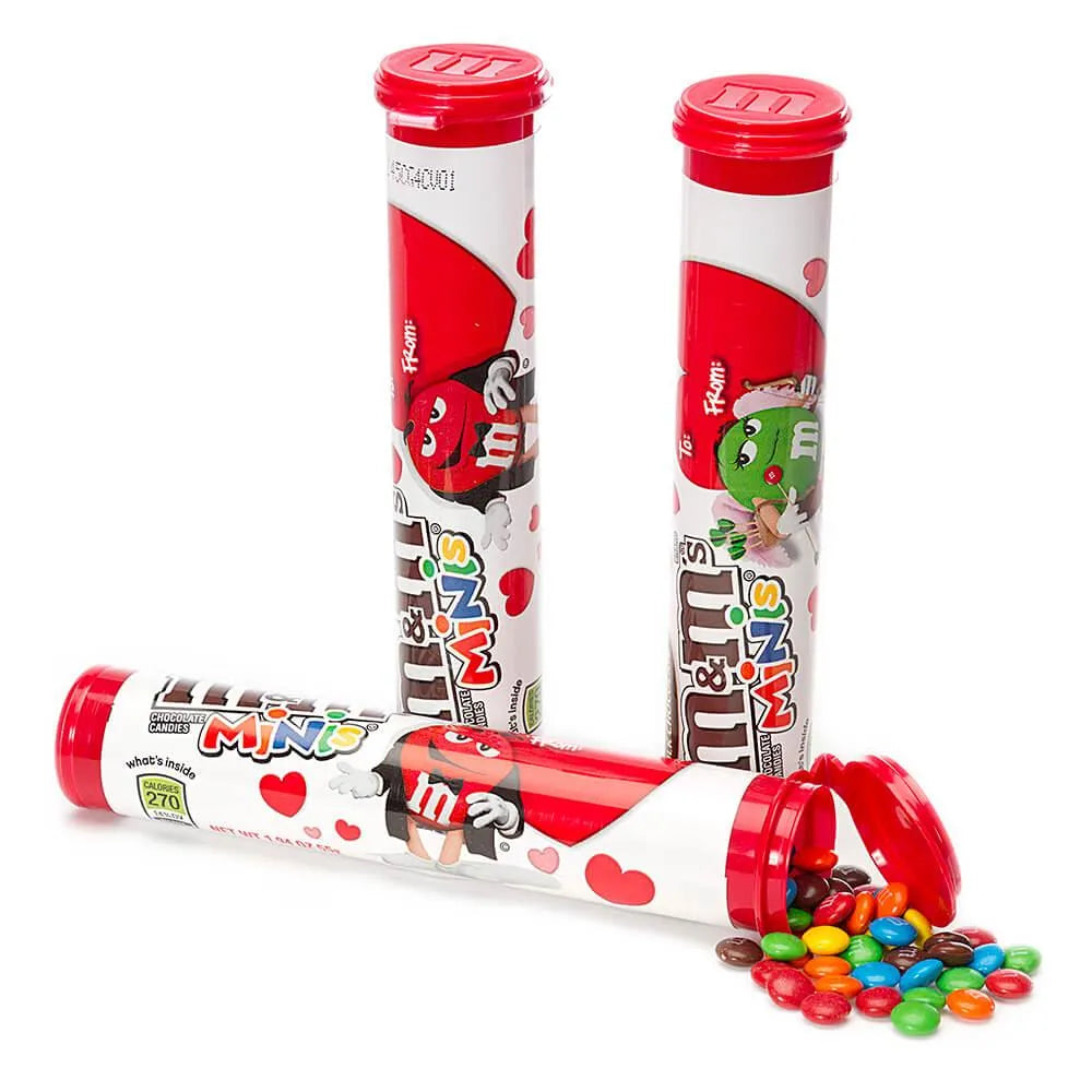 Valentine M&M's Minis Candy Mega Tubes: 24-Piece Box