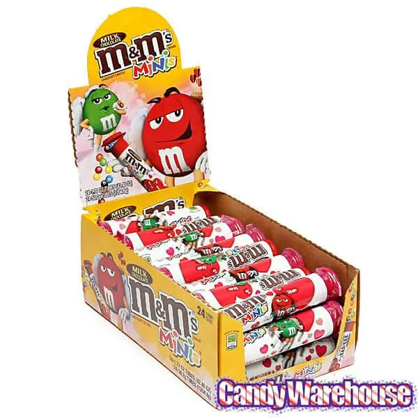 Valentine M&M's Minis Candy Mega Tubes: 24-Piece Box