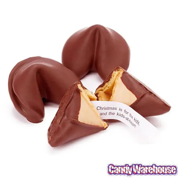 Valentine Milk Chocolate Covered Fortune Cookies: 6-Piece Take-Out Box