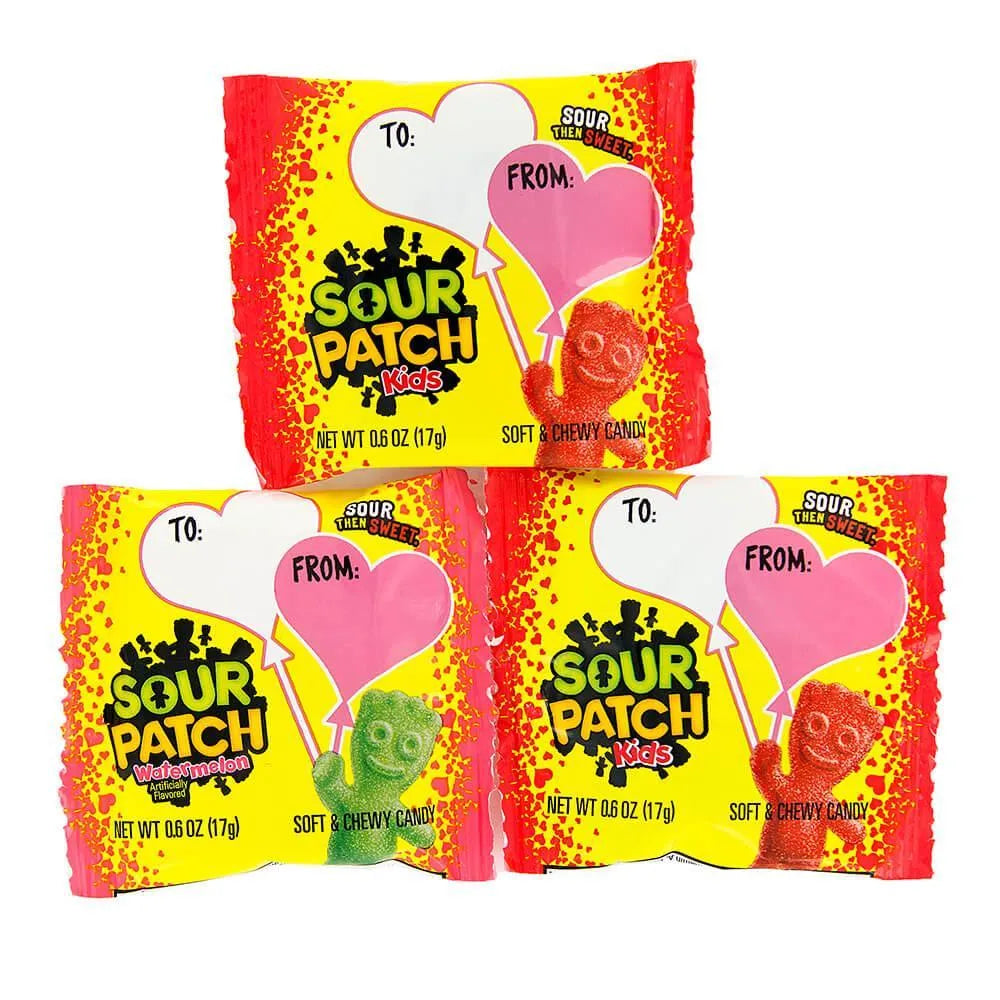 Valentine Sour Patch Candy Treat Size Packs: 40-Piece Bag