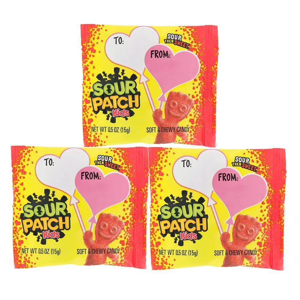 Valentine Sour Patch Kids Candy Treat Size Packs: 22-Piece Bag