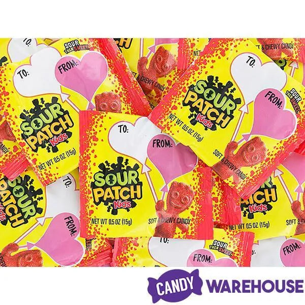 Valentine Sour Patch Kids Candy Treat Size Packs: 22-Piece Bag