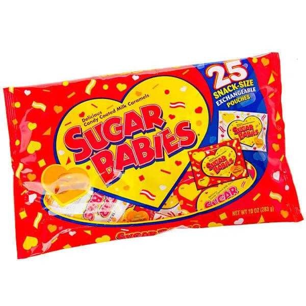 Valentine Sugar Babies Snack Size Packs: 25-Piece Bag