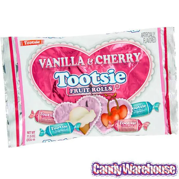 Valentine Vanilla and Cherry Tootsie Rolls: 11.5-Ounce Bag