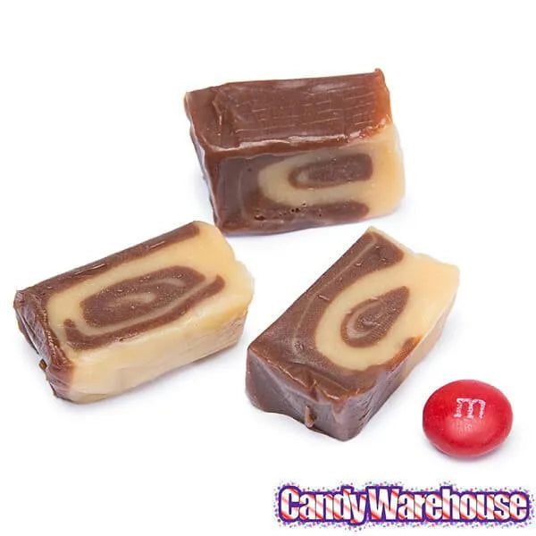 Vanilla & Chocolate Caramel Swirl Cubes: 2KG Bag