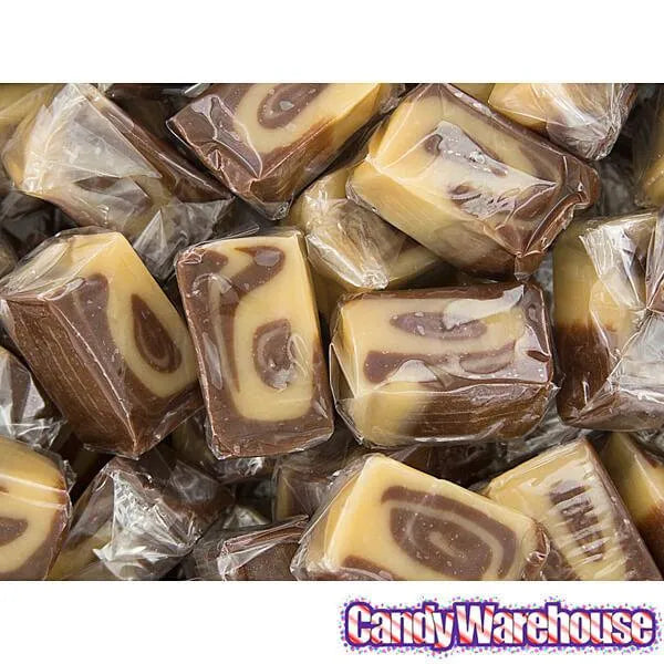 Vanilla & Chocolate Caramel Swirl Cubes: 2KG Bag