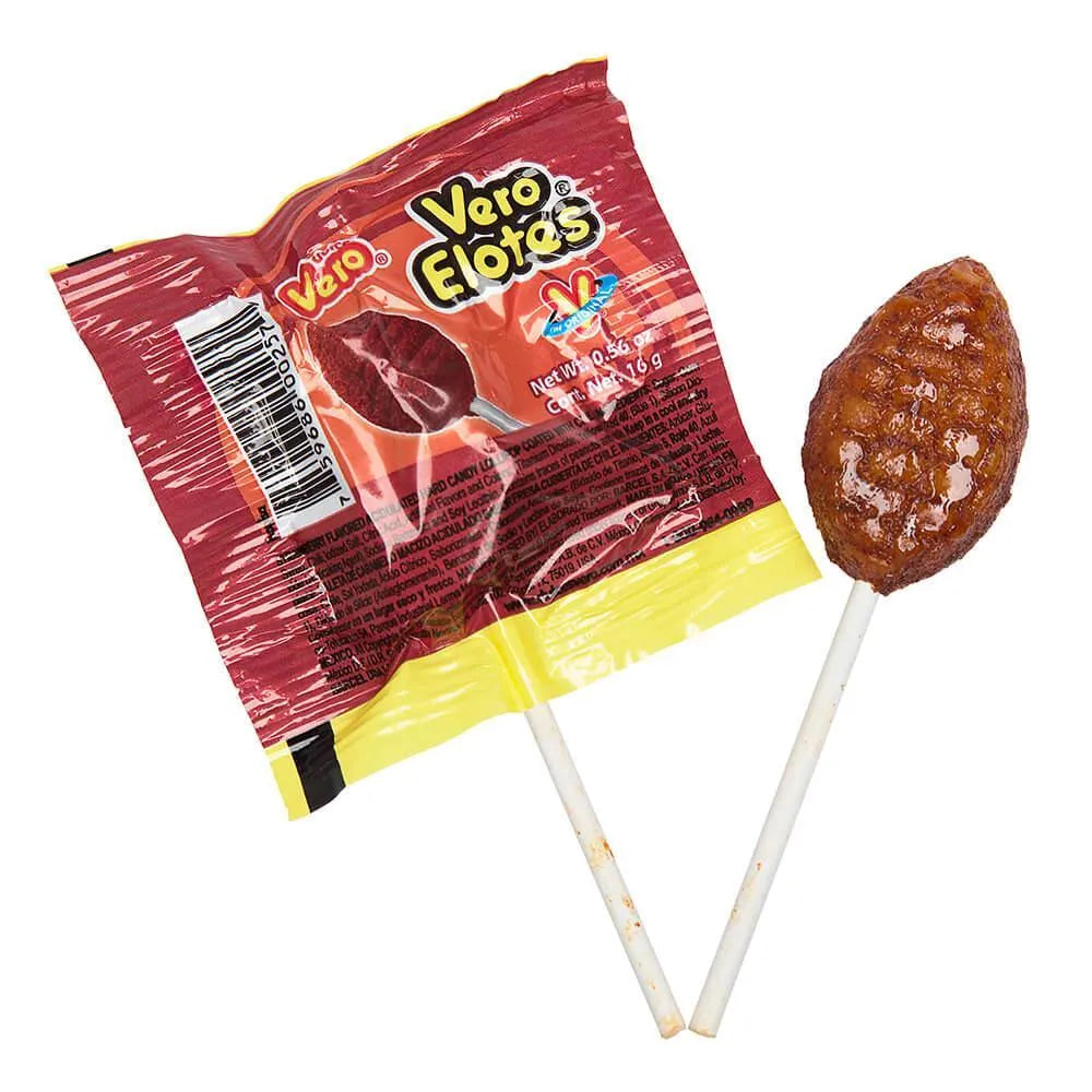 Vero Elotes Chili Lollipops: 40-Piece Bag