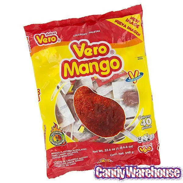 Vero Mango Chili Lollipops: 40-Piece Bag