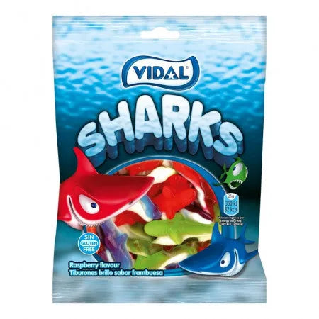 Vidal Assorted Gummy Sharks: 2KG Bag