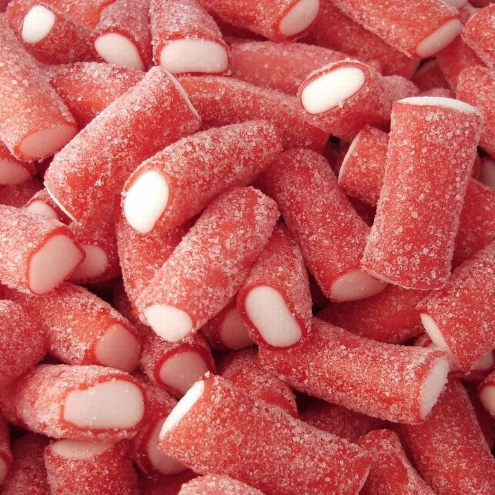 Vidal Sour Strawberry Filled Licorice Bites: 1KG Bag