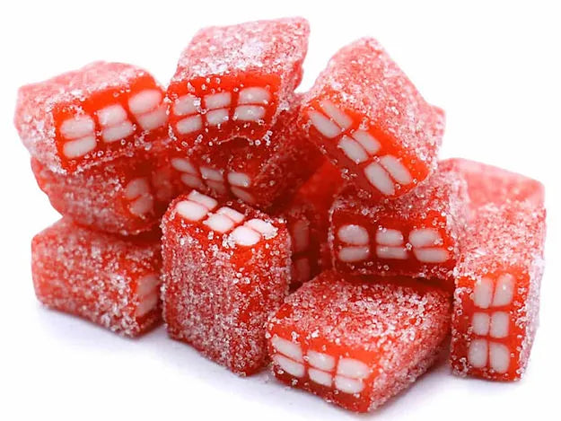 Vidal Strawberry Licorice Bricks: 1KG Bag