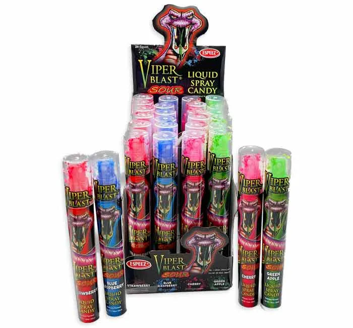 Viper Blast Sour Spray Candy: 24-Piece Box