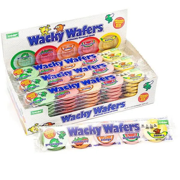 Wacky Wafers Candy 1.2-Ounce Packs: 24-Piece Box