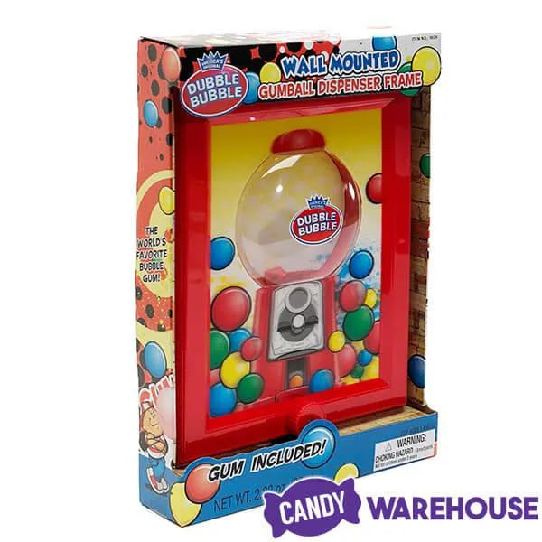 Wall Mounted Gumball Machine Dispenser Frame with Gumballs