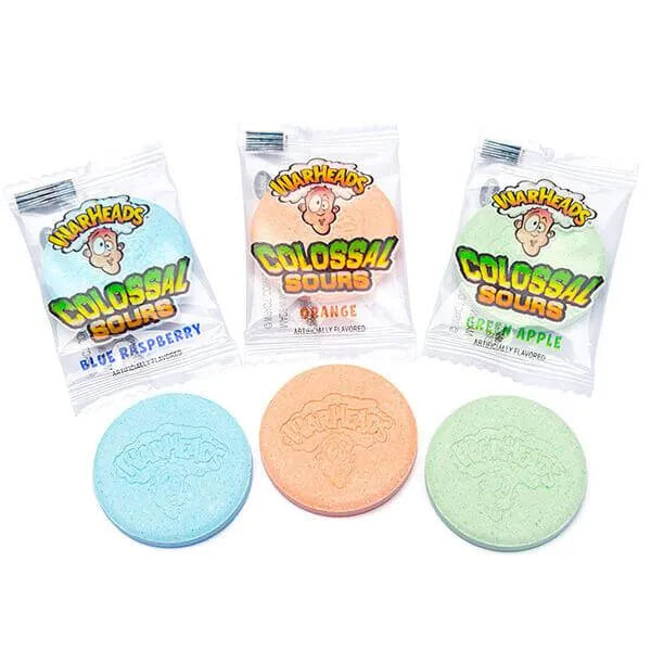 WarHeads Colossal Sours Candy Packs: 2LB Bag